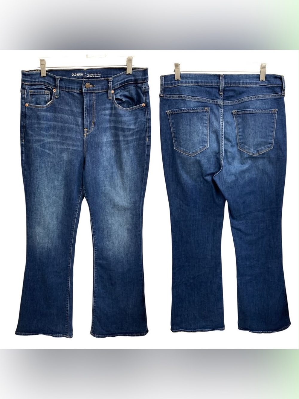 Old Navy Dark Blue Flare Jeans Size L